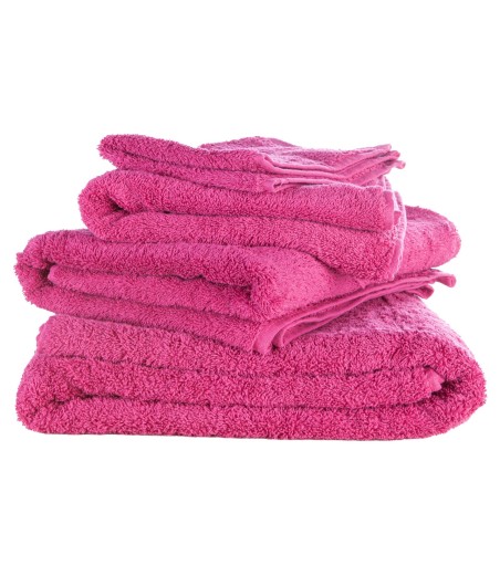 Toallas algodón color fucsia