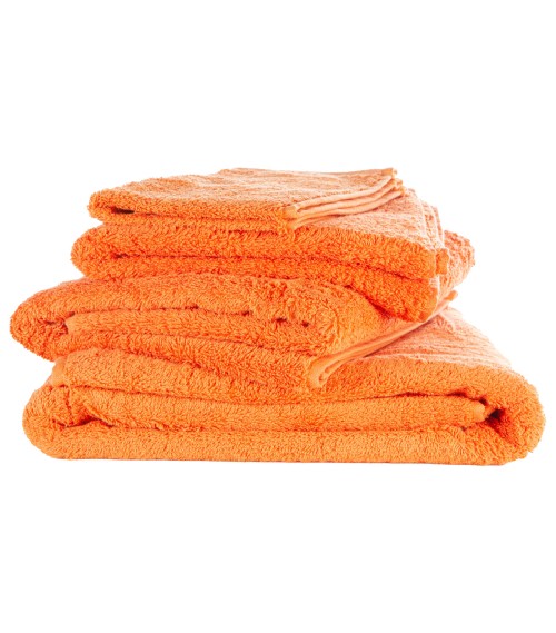 Toallas algodón color naranja