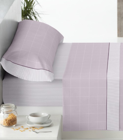 Juego de cama algodón cleo rosa