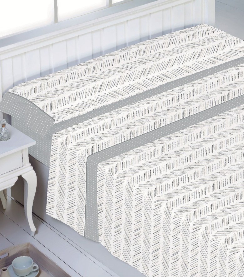 juego de sábanas 50% algodón Idalia gris