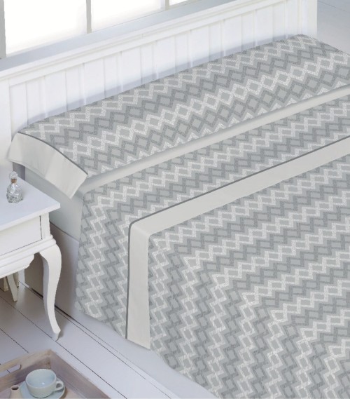 juego de sábanas 50% algodón Zuma gris